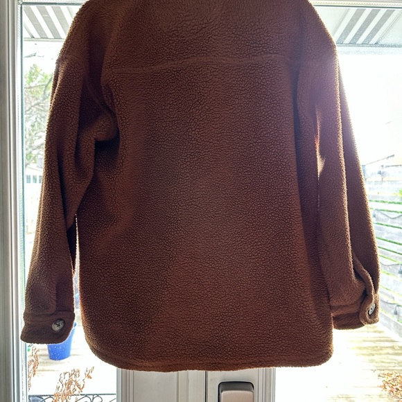 Silver Brown Sherpa Jacket - Picture 3 of 3